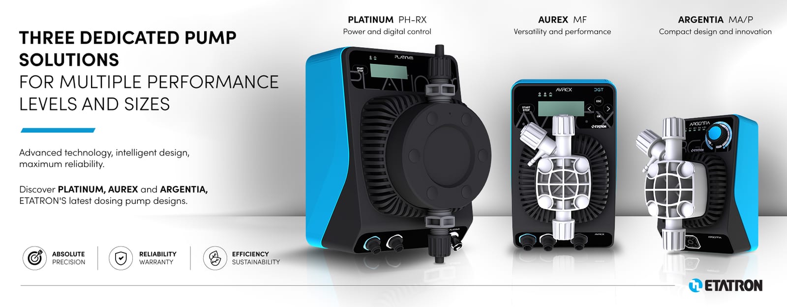 Etatron new products dosing pumps and controllers